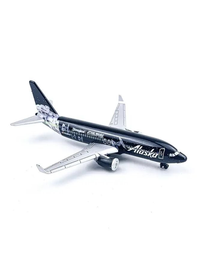 Black Airplane Model Metal Collectible Alaska Northwest Design Weather Resistant Desktop Decor - Image 5